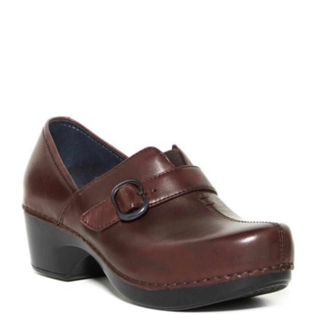 Dansko Tamara Clogs Brown Leather Comfort Shoes 8